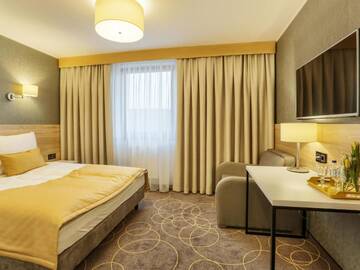 Фото номера Двухместный номер Делюкс с 1 кроватью Отель Hotel Antek г. Zlinice 7